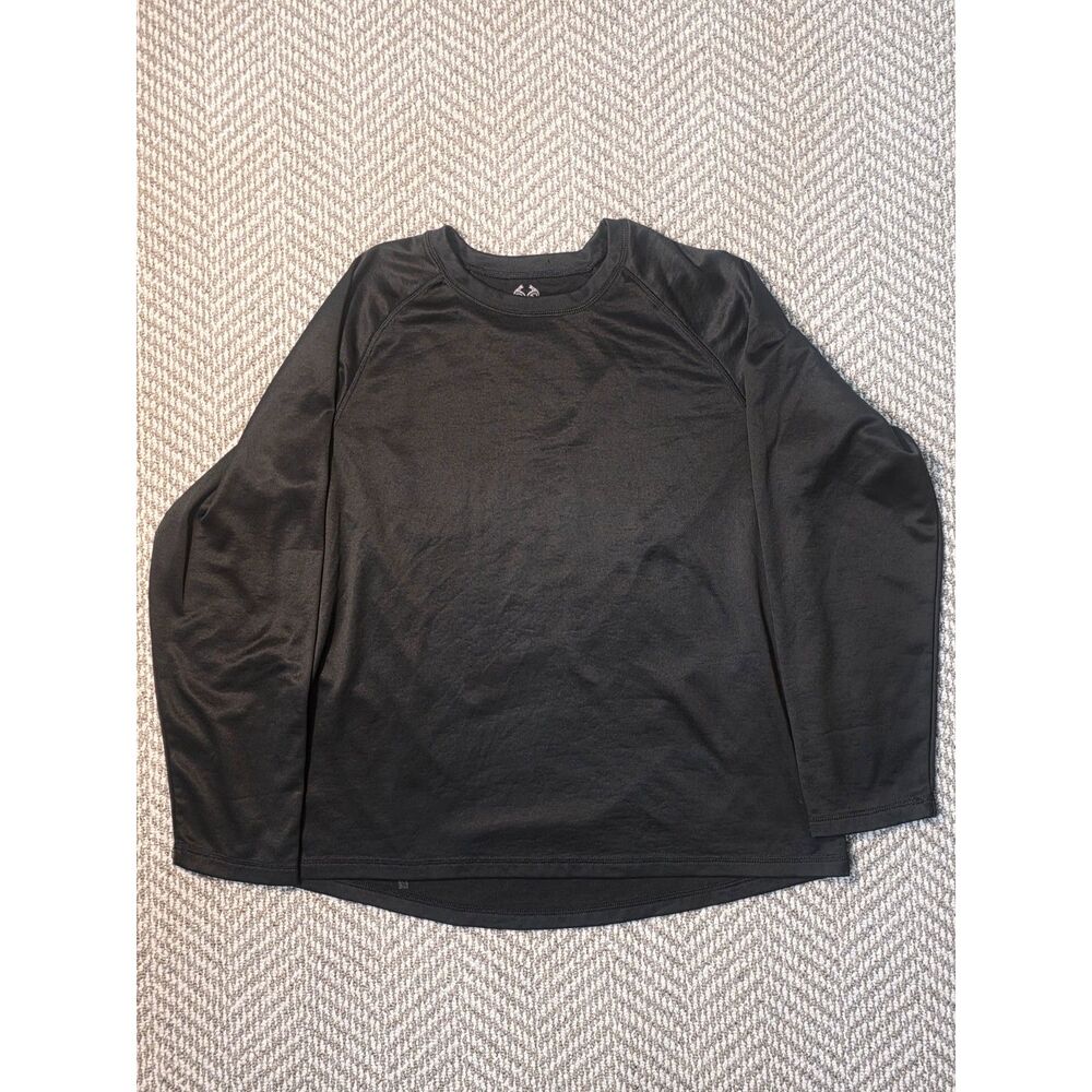 Realtree Mens Long Sleeve Performance Thermal Shirt Black Size Large 42-44